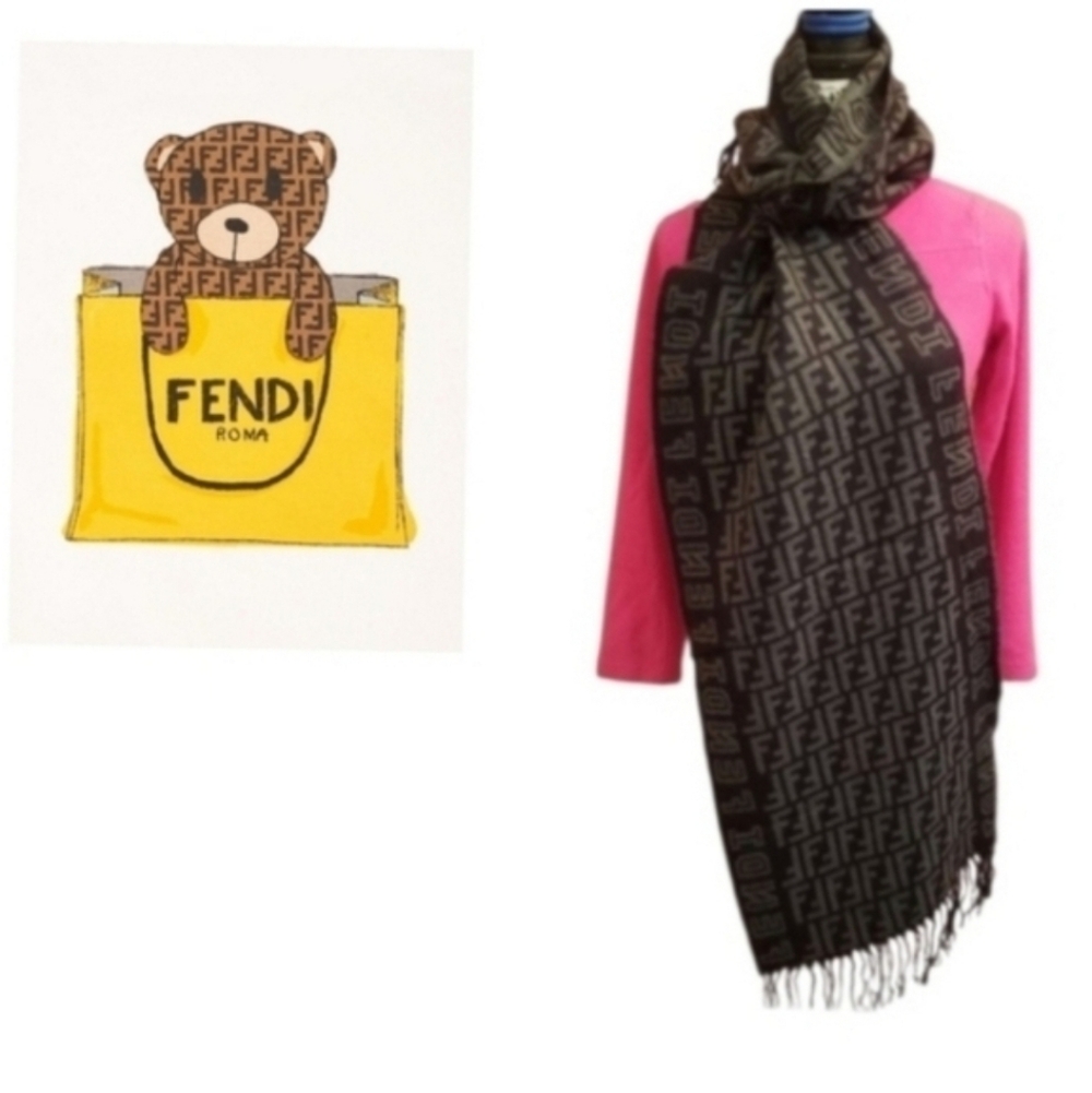 🧧Phenomenal Zucca Wool Fendi Scarf 💕gift